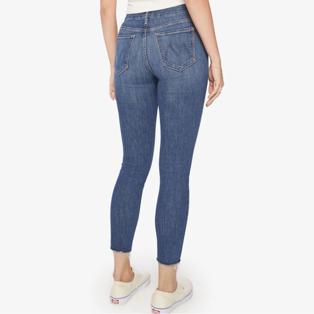 MOTHER looker ankle fray skinny jean